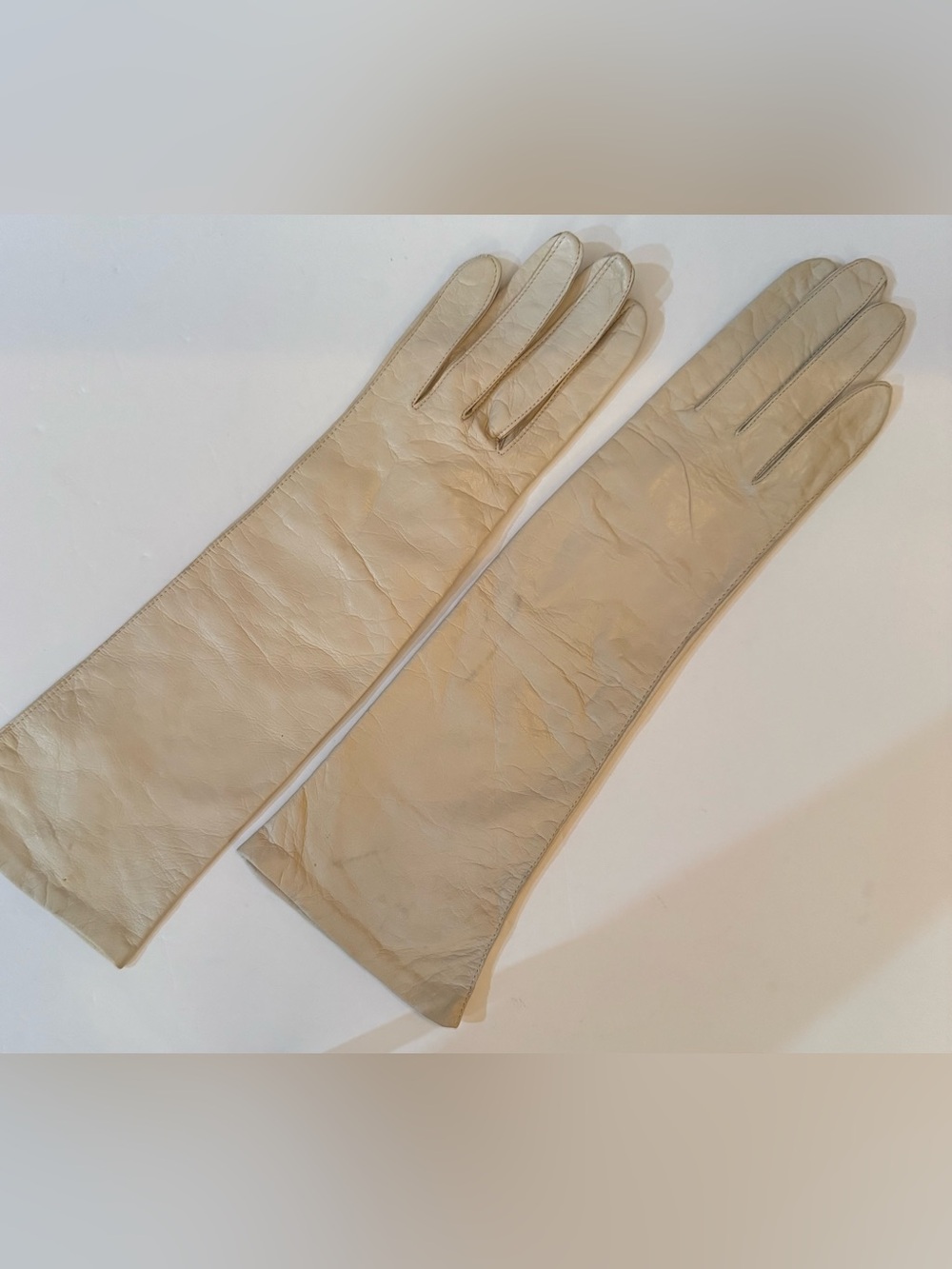 Vintage Fownes Leather Opera Gloves 100% Silk Lined